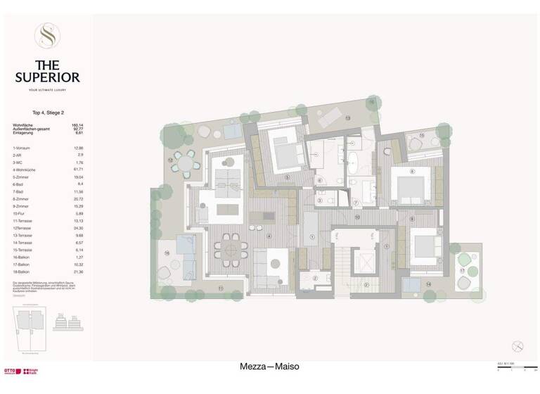 Wohnung zum Kauf - Erstbezug 2.999.000 € 4 Zimmer 160,1 m² 1. Geschoss Wien 1180