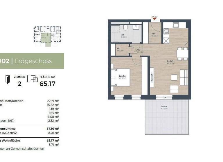 Wohnung zum Kauf - Erstbezug provisionsfrei 454.547 € 2 Zimmer 65 m² EG Volkacher Straße 52 Großgründlach Nürnberg 90427