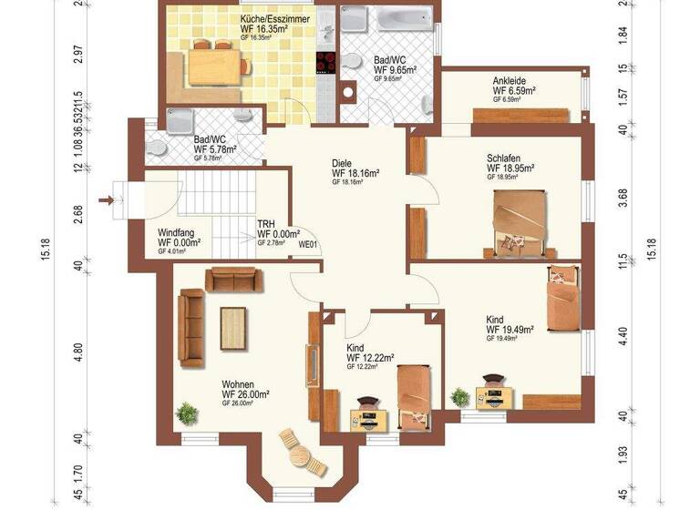 Mehrfamilienhaus zum Kauf 1.190.000 € 8 Zimmer 258 m² 801 m² Grundstück Ettlingen 76275