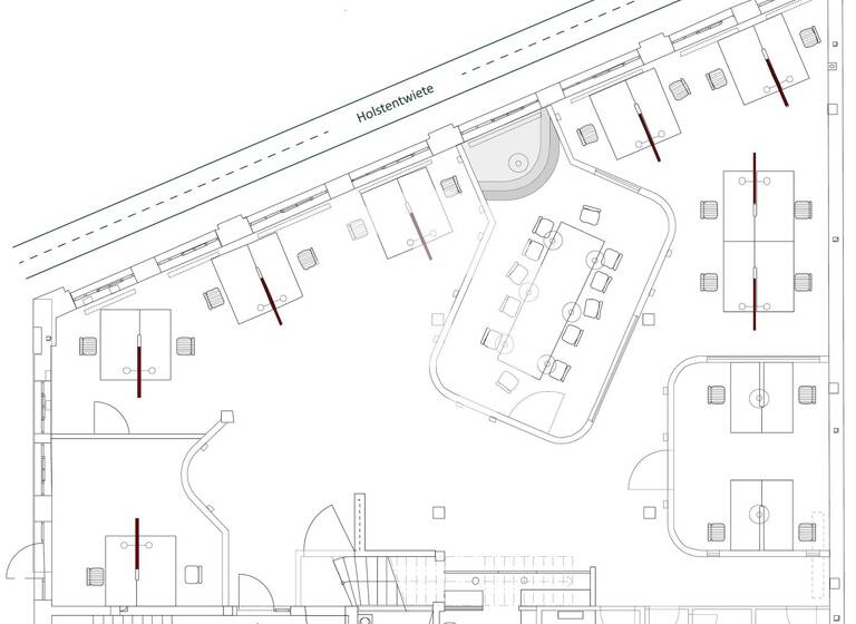 Bürofläche zur Miete 19 € 250 m² Bürofläche teilbar ab 250 m² Ottensen Hamburg 22763
