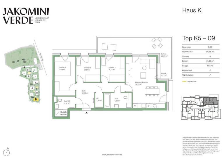 Wohnung zum Kauf - Erstbezug 459.000 € 4 Zimmer 5. Geschoss Kasernstraße Jakomini Graz 8010