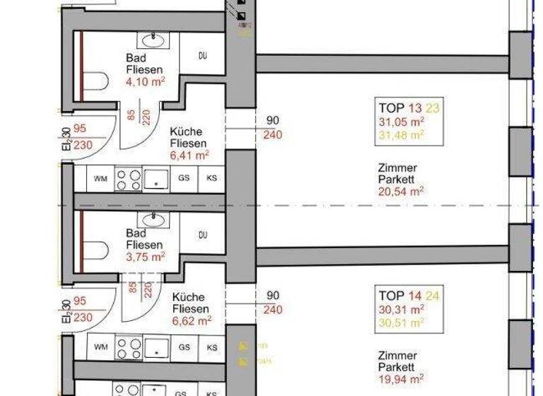 Praxis zum Kauf - Erstbezug 12.401 € 4 Zimmer 142 m² Bürofläche Fuhrmannsgasse Wien 1080