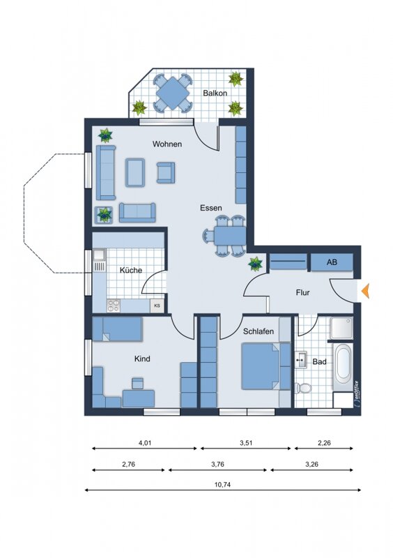 Wohnung zum Kauf 225.000 € 3 Zimmer 85,5 m²<br/>Wohnfläche Deininghauser Straße 49 Bodelschwingh Dortmund / Bodelschwingh 44357