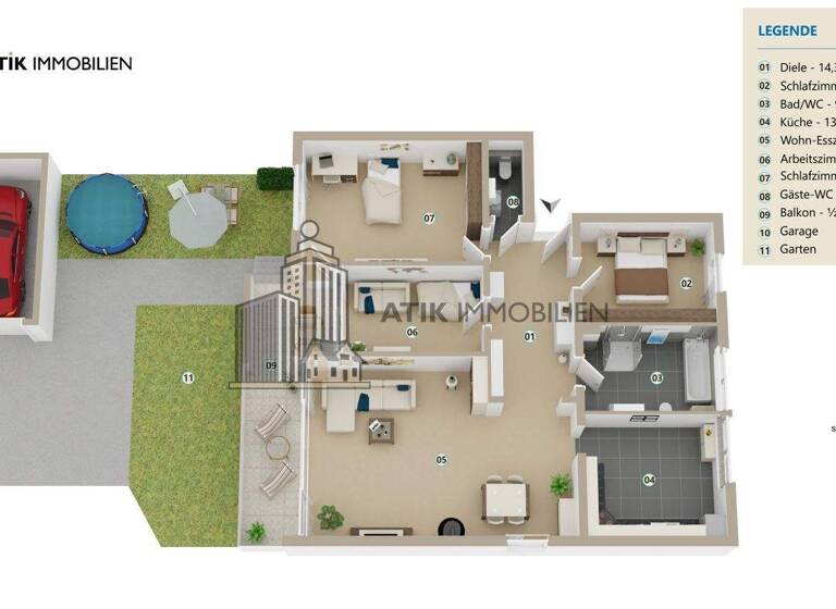 Wohnung zum Kauf 359.500 € 4 Zimmer 128,1 m² Ketsch 68775