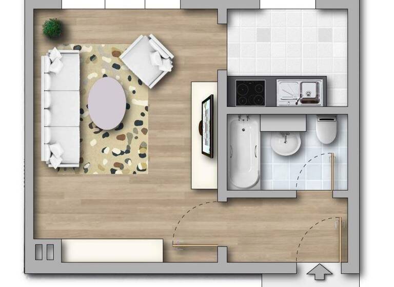 Studio zur Miete 197 € 1 Zimmer 33,3 m² EG Dietrich-Bonhoeffer-Straße 45 Zeitz 06712