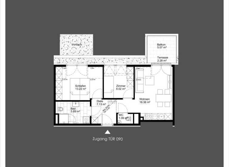 Wohnung zum Kauf - Erstbezug 356.100 € 3 Zimmer 51,7 m² 6. Geschoss Gudrunstraße Wien 1100