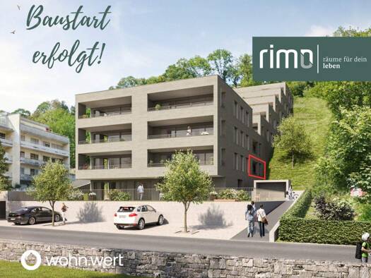 Terrassenwohnung zum Kauf - Erstbezug 299.000 € 2 Zimmer 40,8 m² 1. Geschoss frei ab 01.07.2026 Mutterstraße 11 Feldkirch 6800