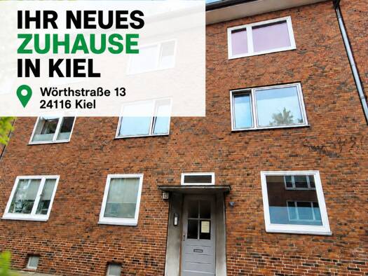 Wohnung zur Miete 600 € 2 Zimmer 50 m² frei ab 01.12.2026 Wörthstraße 13 Schreventeich Kiel 24116