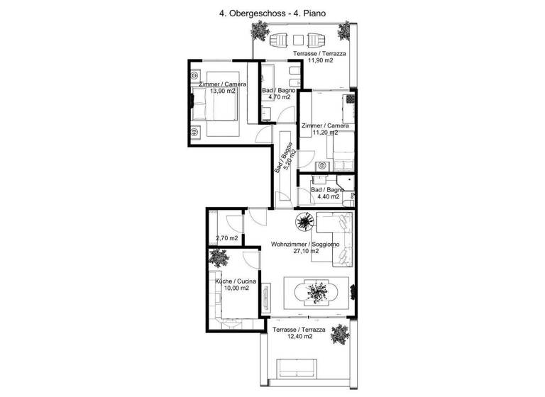 Wohnung zum Kauf 565.355 € 3 Zimmer 111 m² 5. Geschoss Bozen 39100