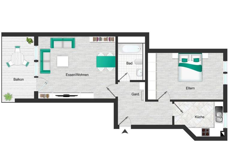 Wohnung zum Kauf 235.000 € 2 Zimmer 58,2 m² 2. Geschoss Böblingen 71034