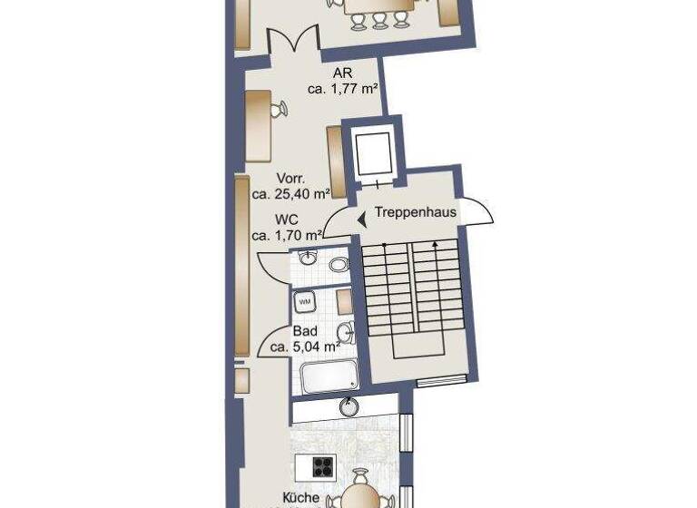 Wohnung zum Kauf 619.000 € 2 Zimmer 4. Geschoss Wien,Wieden 1040