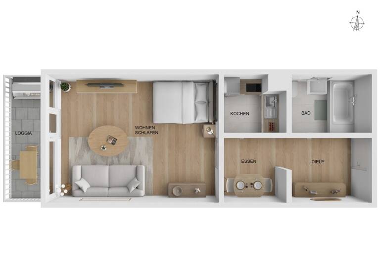 Studio zum Kauf 1 Zimmer 37,6 m²<br/>Wohnfläche 5.<br/>Geschoss Kempten Kempten 87435