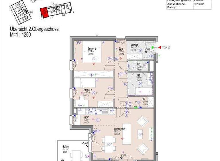 Wohnung zum Kauf - Erstbezug 282.921 € 3 Zimmer 76,2 m² 3. Geschoss frei ab 01.09.2026 Elisabeth Bollenberger-Gasse Wiener Neustadt 2700