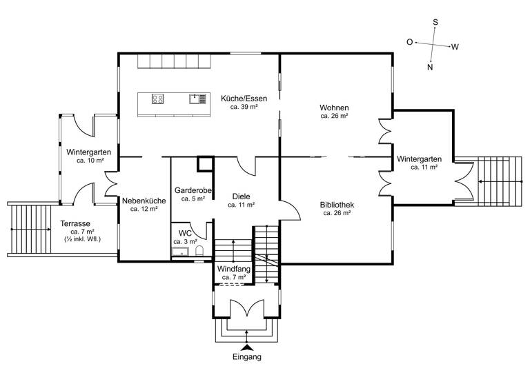 Villa zum Kauf 8.900.000 € 14 Zimmer 413 m²<br/>Wohnfläche 979 m²<br/>Grundstück Uhlenhorst Hamburg 22085