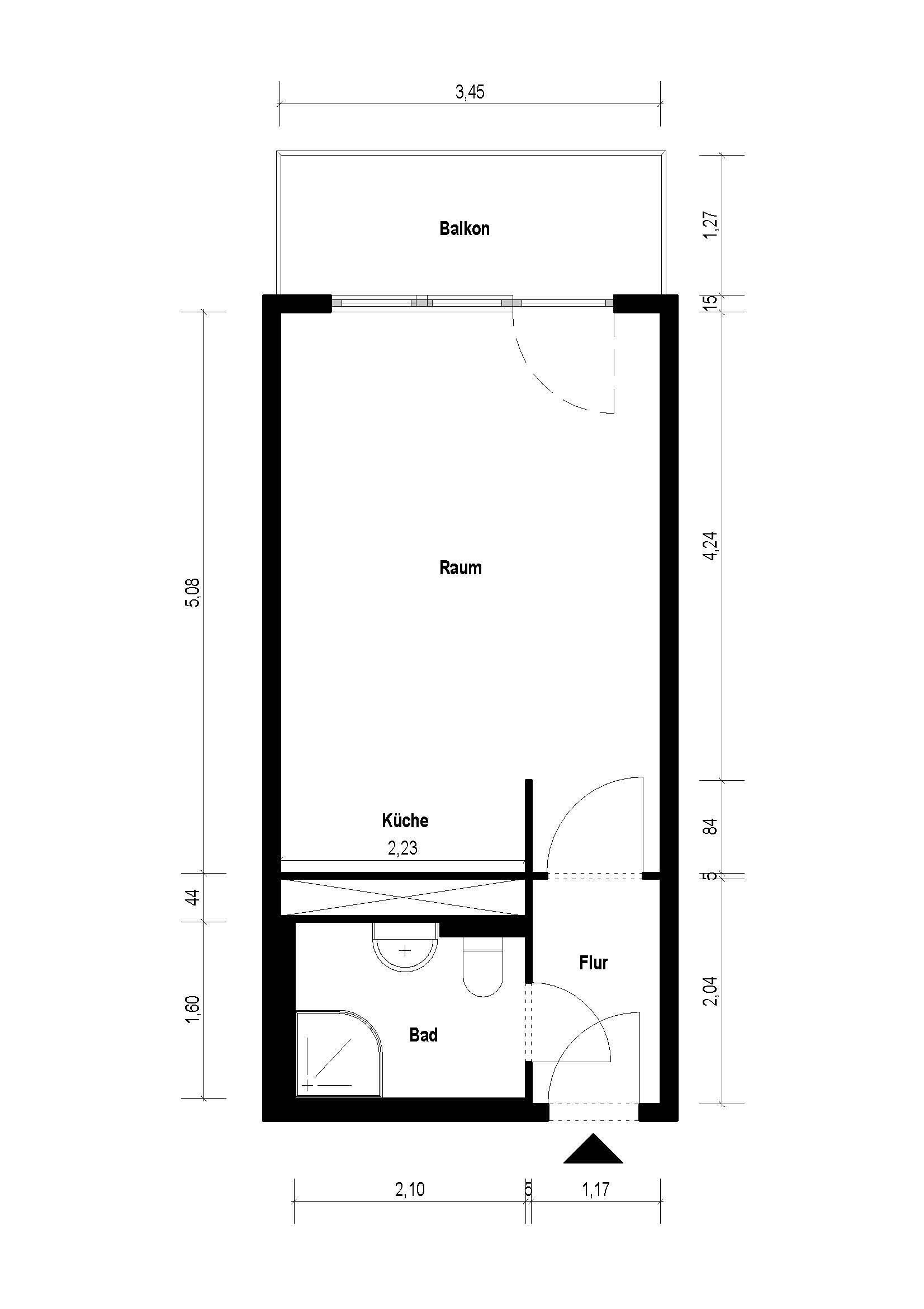 Wohnung zur Miete 349 € 2 Zimmer 51,2 m²<br/>Wohnfläche 4.<br/>Geschoss Färberwaidweg 1 Wiesenhügel Erfurt 99097