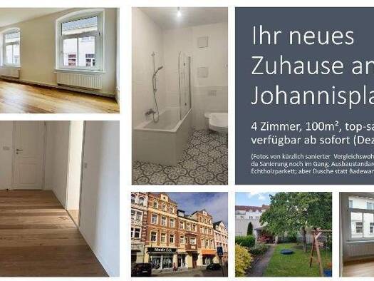 Wohnung zur Miete 599 € 4 Zimmer 100 m² frei ab sofort Hechinger Straße 8 Limbach-Oberfrohna 09212