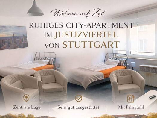 Wohnung zur Miete Wohnen auf Zeit 990 € 1 Zimmer 30 m² frei ab 31.05.2026 Uhlandstr. 0 Mitte Stuttgart Zentrum 70182