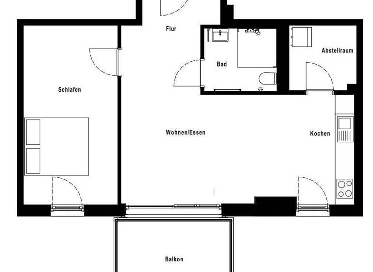 Wohnung zur Miete 700 € 2 Zimmer 64 m² 1. Geschoss frei ab 01.04.2026 Straubing 94315