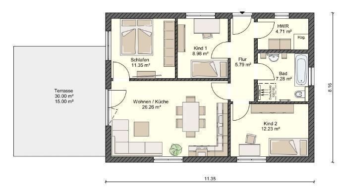 Bungalow zum Kauf provisionsfrei 161.630 € 4 Zimmer 92 m²<br/>Wohnfläche 400 m²<br/>Grundstück Niepars Niepars 18442