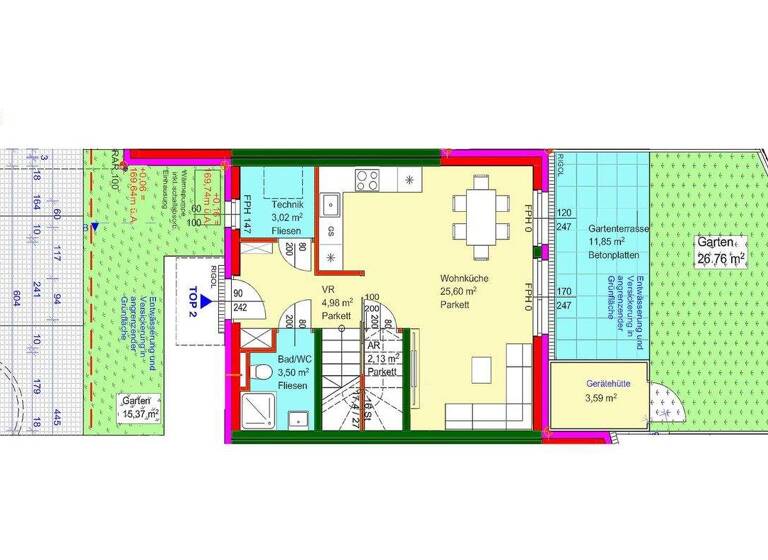 Reihenmittelhaus zum Kauf - Erstbezug 479.000 € 4 Zimmer 107 m² frei ab 01.06.2026 Fischamend 2401