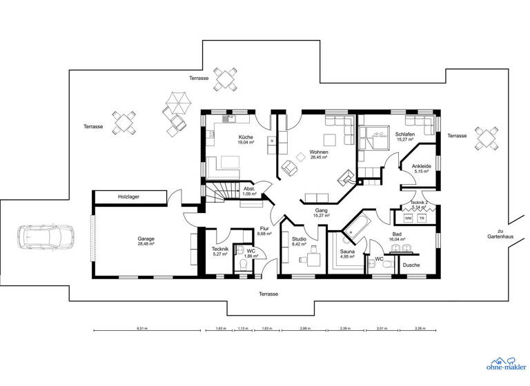 Einfamilienhaus zum Kauf provisionsfrei 749.000 € 5,5 Zimmer 230 m²<br/>Wohnfläche 1.808 m²<br/>Grundstück Dentlein Dentlein am Forst 91599