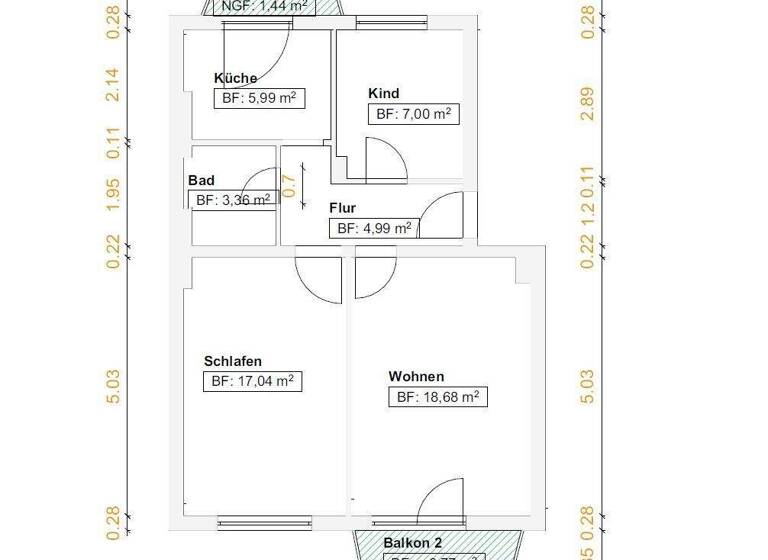 Wohnung zum Kauf 169.000 € 3 Zimmer 60 m² 3. Geschoss Bahnhofsvorstadt Bremen 28195