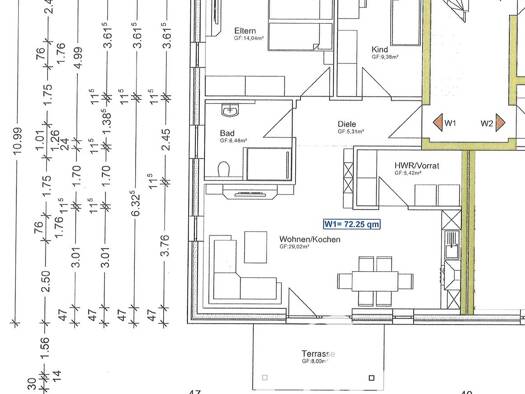 Wohnung zur Miete - Erstbezug 800 € 3 Zimmer 72,3 m² frei ab 01.02.2026 Hengstforde Apen / Augustfehn 26689