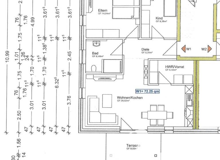Wohnung zur Miete - Erstbezug 800 € 3 Zimmer 72,3 m² Hengstforde Apen / Augustfehn 26689