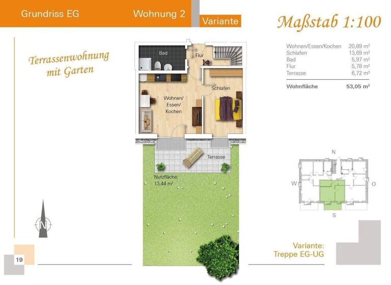 Wohnung zum Kauf - Erstbezug provisionsfrei 223.000 € 3 Zimmer 53,1 m² EG frei ab sofort Bergham Nittenau 93149