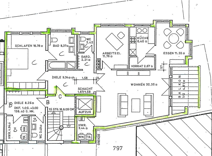 Wohnung zur Miete 1.050 € 4 Zimmer 113 m²<br/>Wohnfläche 1.<br/>Geschoss 01.03.2025<br/>Verfügbarkeit Innenstadt Neustadt 67433