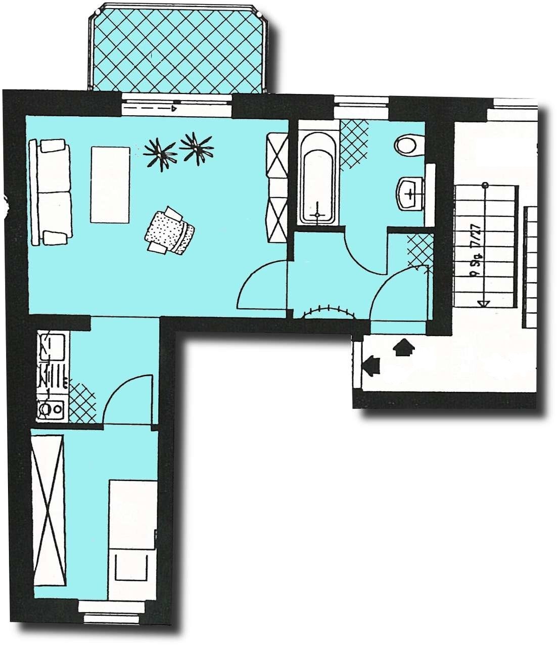 Wohnung zur Miete 240 € 1,5 Zimmer 37,1 m²<br/>Wohnfläche 01.02.2025<br/>Verfügbarkeit Karl-Keil-Straße 22 Marienthal West 435 Zwickau 08060