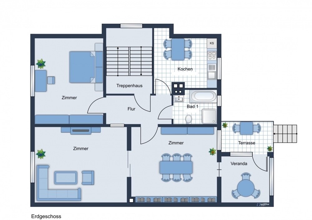 Wohnung zum Kauf 269.000 € 3 Zimmer 92,1 m²<br/>Wohnfläche 1.<br/>Geschoss Weststadt Schwerin 19059