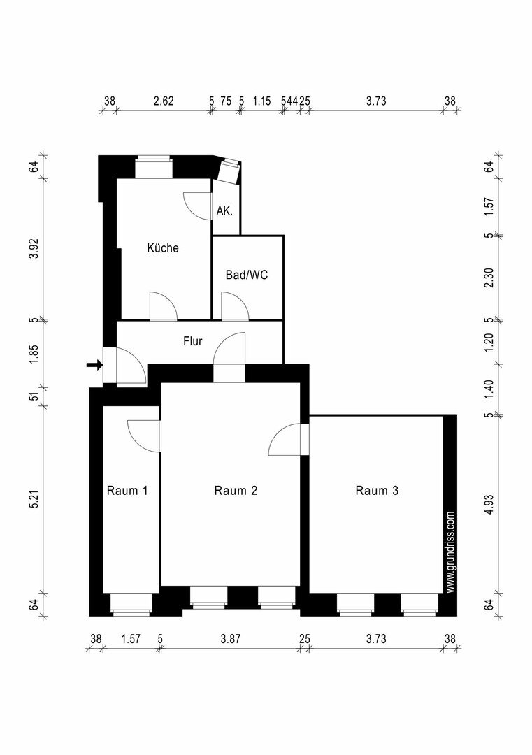 Wohnung zum Kauf provisionsfrei 370.000 € 3 Zimmer 71 m²<br/>Wohnfläche EG<br/>Geschoss Wedding Berlin 13349