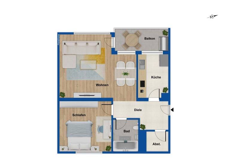 Wohnung zum Kauf 69.900 € 2 Zimmer 60 m² 1. Geschoss Dahlerau Radevormwald 42477