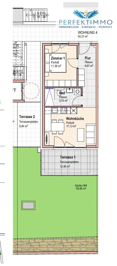 Wohnung zur Miete 875 € 2 Zimmer 43,2 m² EG frei ab sofort Inzing 6401