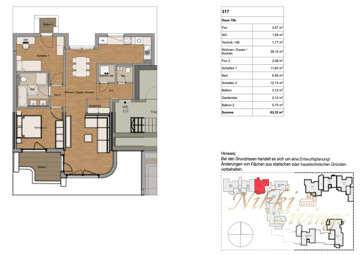 Penthouse zum Kauf 799.000 € 3 Zimmer 83,3 m²<br/>Wohnfläche 4.<br/>Geschoss Neuhadern München 81375