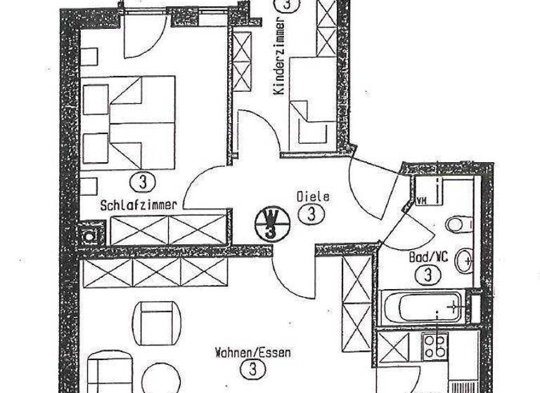 Wohnung zum Kauf 149.000 € 3 Zimmer 67 m² 2. Geschoss Huttenstr. Großzschocher Leipzig 04249