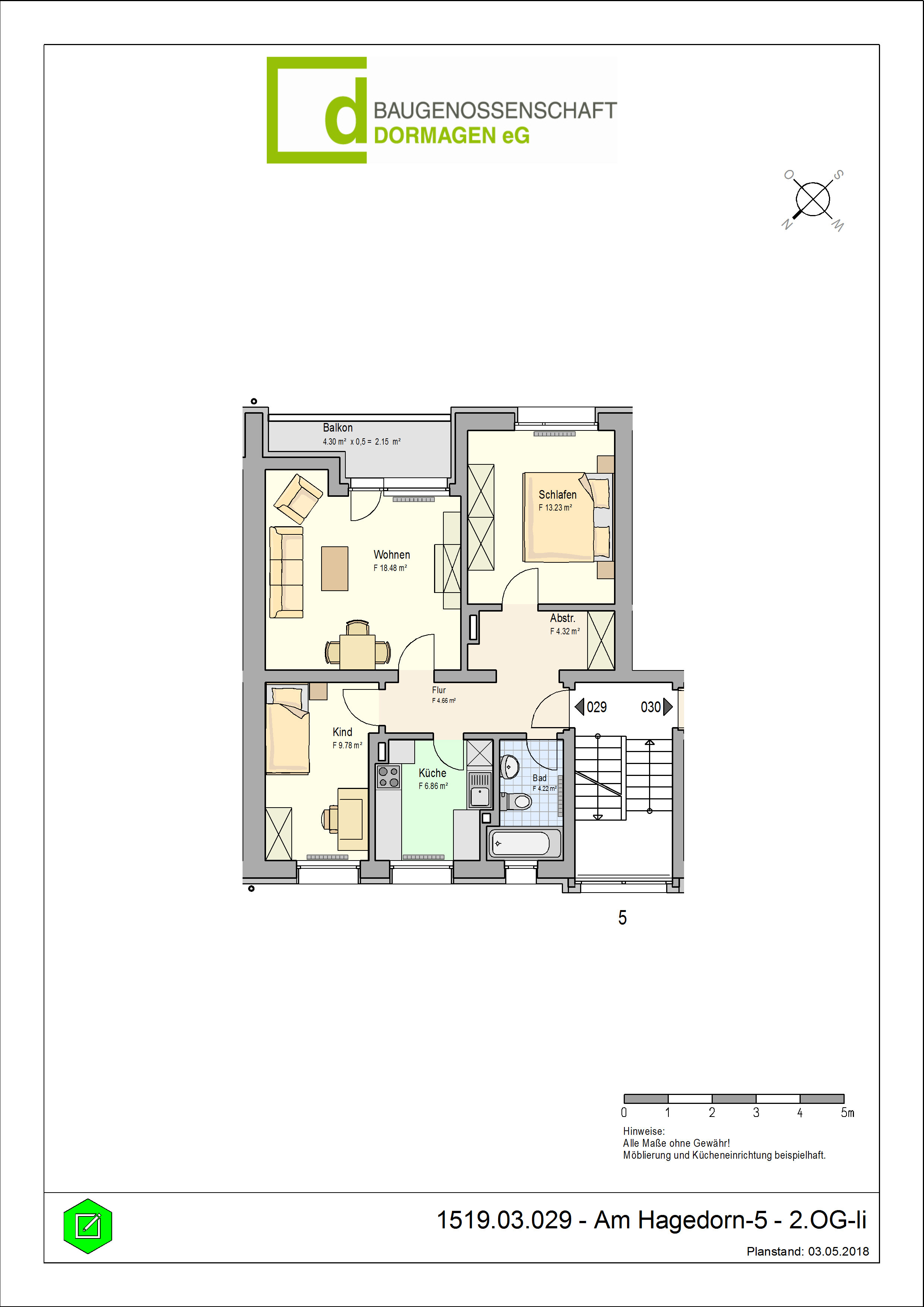 Wohnung zur Miete 568 € 3 Zimmer 67,6 m²<br/>Wohnfläche 2.<br/>Geschoss 01.04.2025<br/>Verfügbarkeit Am Hagedorn 5 Horrem Dormagen 41540