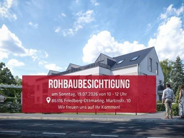 Wohnung zum Kauf - Neubau provisionsfrei 396.020 € 2 Zimmer 65,2 m² 2. Geschoss Ottmaring Friedberg / Ottmaring 86316