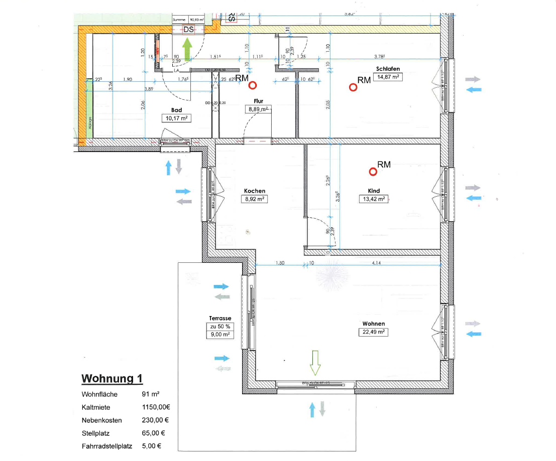 Wohnung zur Miete 1.150 € 3 Zimmer 91 m²<br/>Wohnfläche EG<br/>Geschoss 01.06.2025<br/>Verfügbarkeit Delitzsch Delitzsch 04509