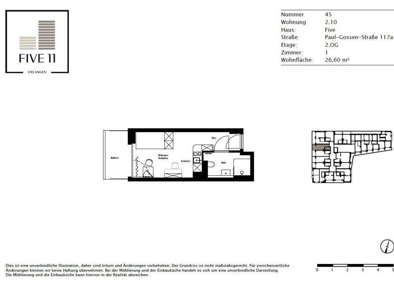 Studio zur Miete 575 € 1 Zimmer 26,6 m² EG Paul-Gossen-Straße 117a Erlangen-Süd Erlangen 91052