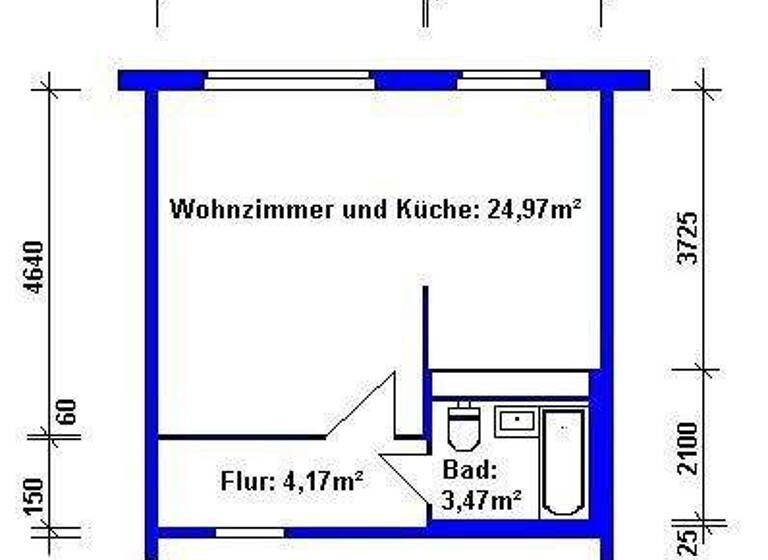 Studio zur Miete 243 € 1 Zimmer 32,6 m² 4. Geschoss Binzer Straße 8 Lausen-Grünau Leipzig 04207