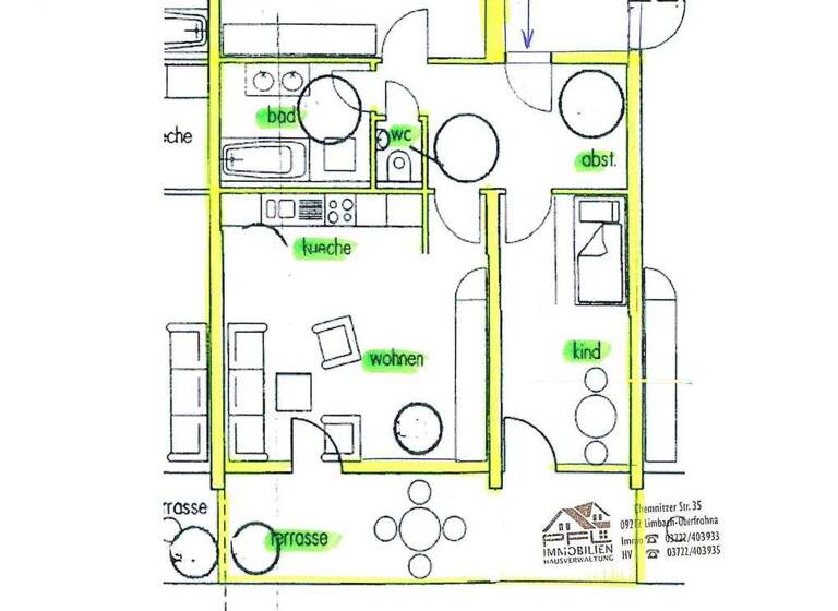 Wohnung zur Miete 553 € 3 Zimmer 85 m² 3. Geschoss frei ab 01.06.2026 Limbach-Oberfrohna 09212