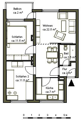 Wohnung zur Miete 555 € 3 Zimmer 60,1 m²<br/>Wohnfläche 2.<br/>Geschoss 30.01.2025<br/>Verfügbarkeit Otternplan 10 Sahlkamp Hannover 30657