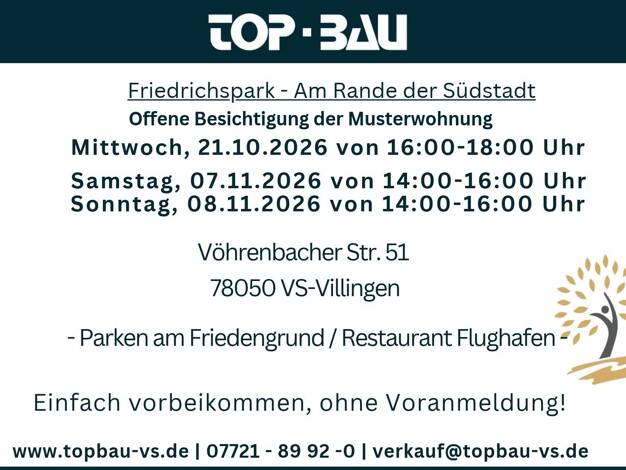 Wohnung zum Kauf - Neubau provisionsfrei 820.050 € 5 Zimmer 144,9 m² Vöhrenbacher Straße 45/2 Villingen Villingen-Schwenningen 78050