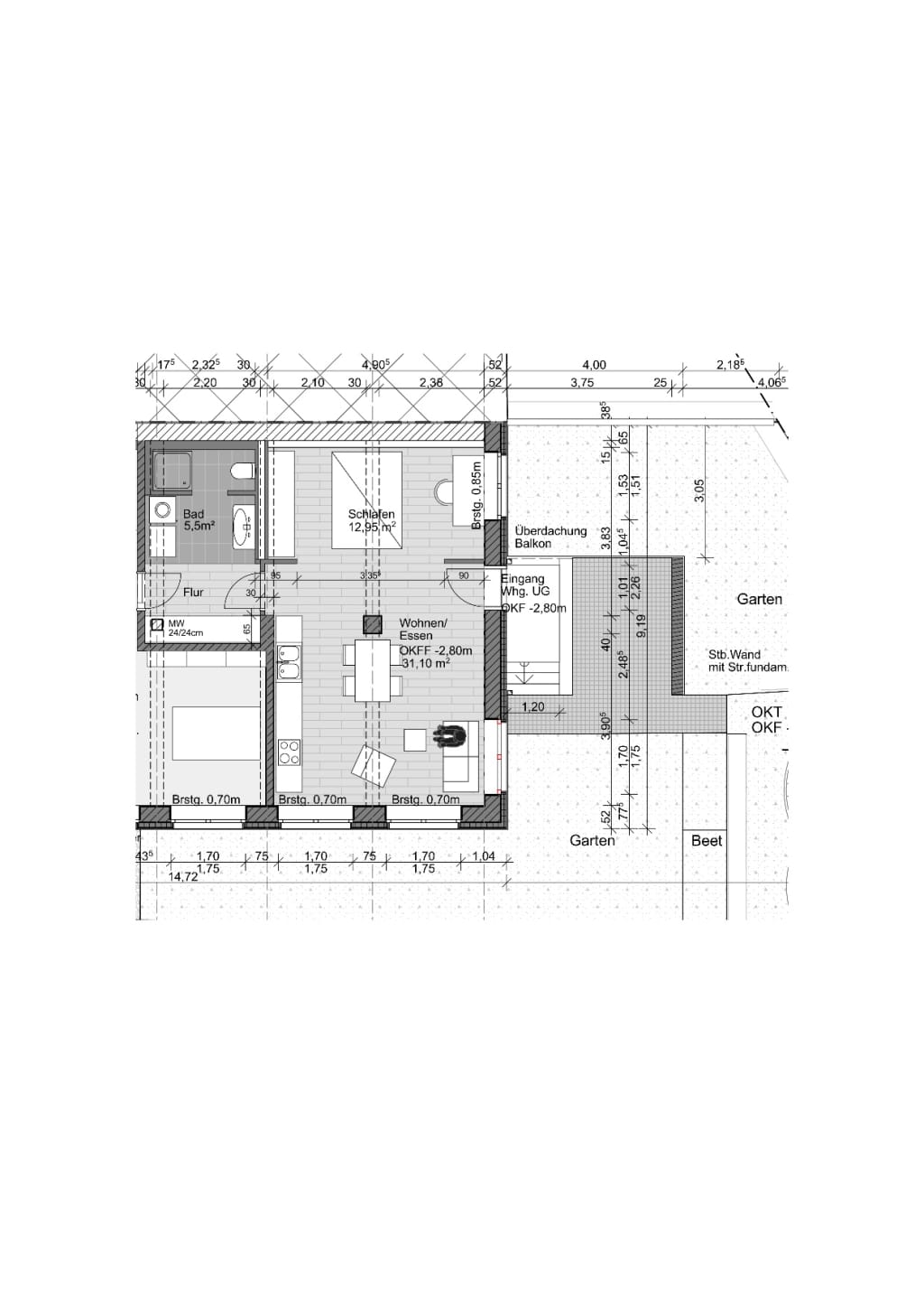 Wohnung zur Miete Wohnen auf Zeit 1.250 € 1 Zimmer 50 m²<br/>Wohnfläche 01.01.2025<br/>Verfügbarkeit Ellscheider Straße Haan Haan 42781