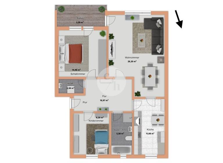 Wohnung zum Kauf 299.000 € 3 Zimmer 87 m² 1. Geschoss Hugstetten March / Hugstetten 79232