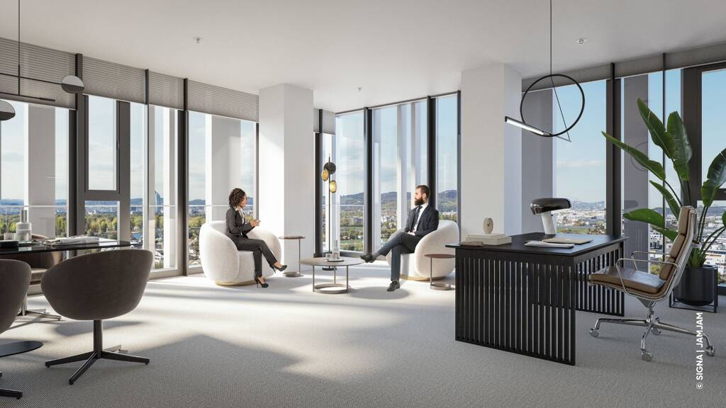 Bürofläche zur Miete - Erstbezug 1.075 m² Bürofläche teilbar ab 530 m² Wien 1220