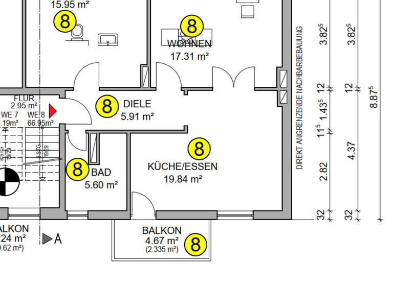 Wohnung zum Kauf provisionsfrei 184.800 € 2,5 Zimmer 67 m² Geschoss 3/5 Segelckestraße 50 Cuxhaven 27472