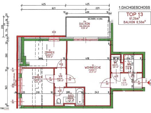 Wohnung zum Kauf - Erstbezug 359.100 € 3 Zimmer 61,3 m² 3. Geschoss Simmering 1110